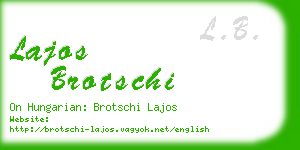 lajos brotschi business card